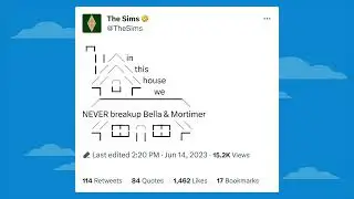 Sims ASCII Art Tweet