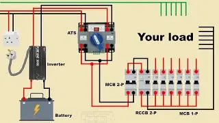inverter wiring diagram using automatic changeover switch