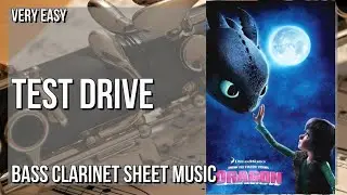 SUPER EASY Bass Clarinet Sheet Music: How to play Test Drive (How to Train Your Dragon)