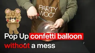 Balloon life hack 🍀 Pop Up confetti balloon without a mess | PartyWoo Balloon Tutorial