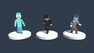 Paper man (5 city skins) Hyper-Casual Characters - asset store