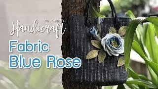 Fabric Flower : Blue Rose by Churi Chuly
