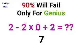 Can You do It || Only for Genius || Comment Your Answer StudyUp Math