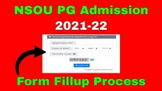 NSOU PG Admission 2021-22 Online Form Fillup Full Process Step By Step | NSOU PG Admission 2021-22
