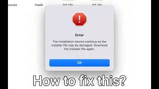 The installation cannot continue as the installer file may be damaged adobe   How to solve this?