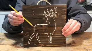 The EASIEST Way to Dremel A Deer on to A Wooden Sign!!!