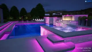 Monument Grotto Slide Swimming Pool Layout & Design | Elegant | Stylish | Relaxing | Fun | Fire