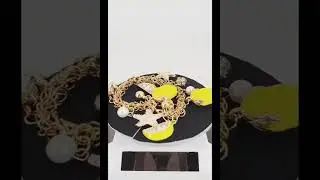 3D Starfish lemon yellow fruit crystal bracelet