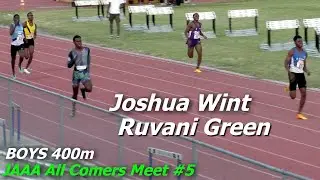 Joshua Wint | Ruvani Green | Romario Stewart | BOYS 400m | All Comers Meet #5