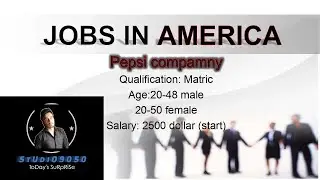 Jobs in America/Pepsi company/online apply/free visa