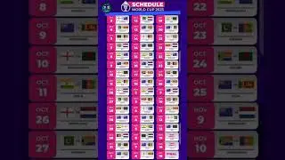ICC ODI World Cup Schedule 2023 