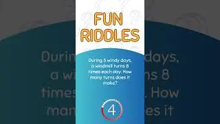 Windy Day Math: Counting Windmill Turns!  #trivia #quiz #brainteaser #logicpuzzle #riddlepuzzle