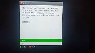Xbox360 How to fix error 80151903 pls help me