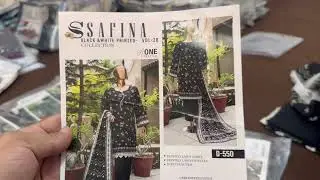SAFINA BLACK & WHITE LAWN COLLECTION | VOL 28 2024 | UNSTITCHED LAWN COLLECTION 2024