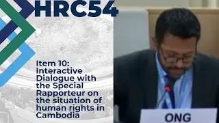 #HRC54: FORUM-ASIA call on Cambodia to fully implement the Special Rapporteur’s recommendations