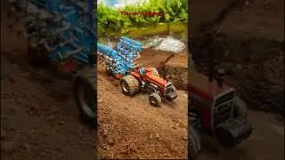 Tractor with Machine on the way home on Farm Diorama | Rc