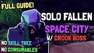 SOLO FALLEN TRIUMPH ON SPACE CITY WITH CROOK BOSS - No Skill Tree + Consumables | Roblox TDS