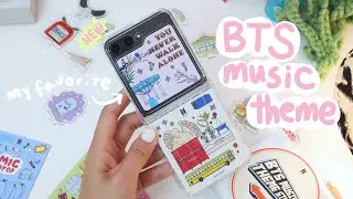BTS 뮤직테마로 폰꾸미기 🤍  한정판 Z플립5 BTS Music Theme 에디션 언박싱