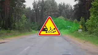 ПДД РБ Дорожные знаки. Выброс щебня и дети