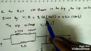 Network Theory Lec-28: Problems on Phasors