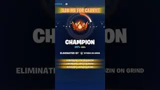Add Me for Carry Champion Ranked Im Back #fortnite
