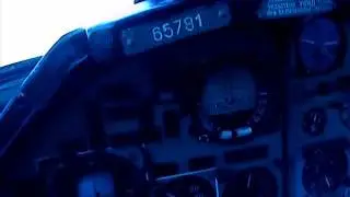 Ту-134 вылет из Волгограда (вид из кабины)