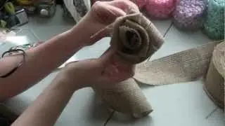 Burlap Rose Tutorial - BurlapFabric.com