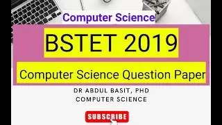 Bihar STET 2019 Computer Science Question Paper | STET Computer Science Syllabus | STET computer