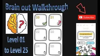 Brain Out  - Can you pass it? Walkthrough Level 01 to 25 Solutions