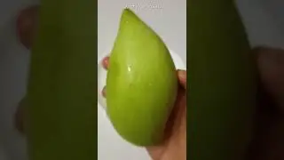 Raw Green Mango eating with chilli and salt | street food India | quick recipe #shorts