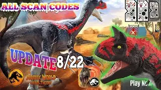 Jurassic World CHAOS THEORY 2025 MATTEL Scan Codes All Dinosaurs UPDATE 8 /22 CARNOTAURUS