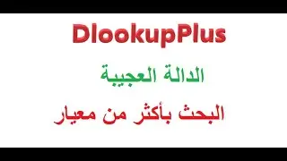 مثال عملي على دالة #DlookupPlus بأكثر من معيار + مرفق