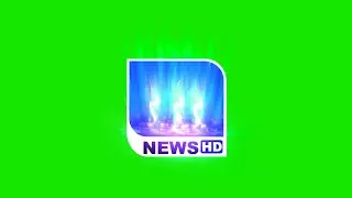 news channel logo green screen