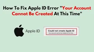 How To Fix Apple ID Error 