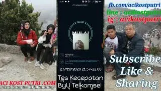 Tes Kecepatan By.U Telkomsel pada jam sibuk di sekitar Kampus UPI Bandung