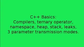 Basic C++ Language Constructs