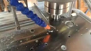 Fixed gantry DIY CNC Router milling aluminum