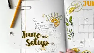 PLAN WITH ME | June 2022 Bullet Journal Setup Lemon Theme