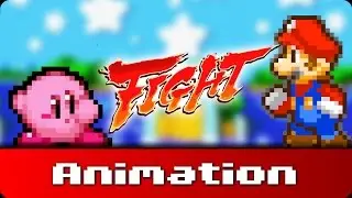 Mario VS Kirby - Battle Royal Collab | Animation