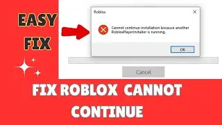 Cannot continue installation because another roblox player installer is running