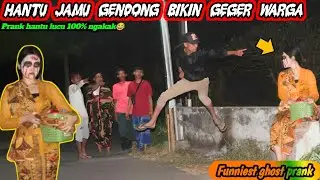 Hantu Jamu gendong || Bikin Geger Warga || Prank Gokil Lucu 100% Ngakak🤣🤣