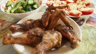 Курица гриль в маринаде а-ля по гречески. Шашлык. Рецепт.