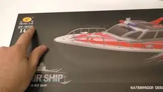 Радиоуправляемый полицейский катер HT 2875B 1:20 2.4G - распаковка обновленной версии