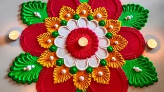 Diwali rangoli design|| Festival rangoli designs|| Rangoli for diwali|| Simple rangoli design||