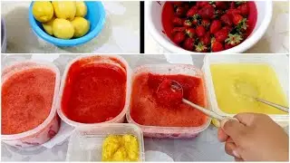 تحضيرات رمضان2022/مركز الفراولة و مركز الليمون اساس عصائر رمضان