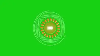 Green screen animation 0 to 100 sci fi