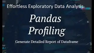 Effortless Exploratory Data Analysis (EDA) with Pandas Profiling 