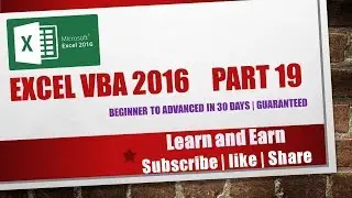 Excel VBA-Part 19 Userform customization & Validation