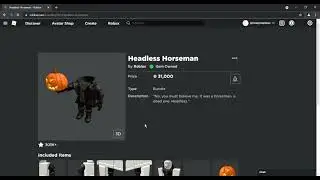 Buying the Headless Horseman [Roblox]