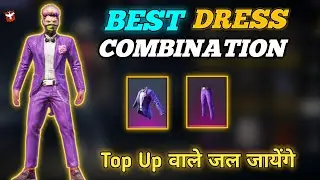 Dress combination with purple ff token bundle || dress combinations by daddyrai